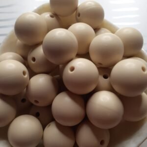 15mm Solid Silicone Beads, Navajo White