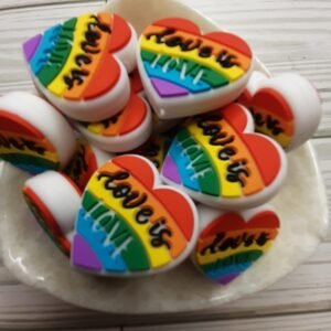 Love Is Love Silicone Focal Bead