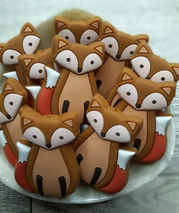 Fox Silicone Focal Bead