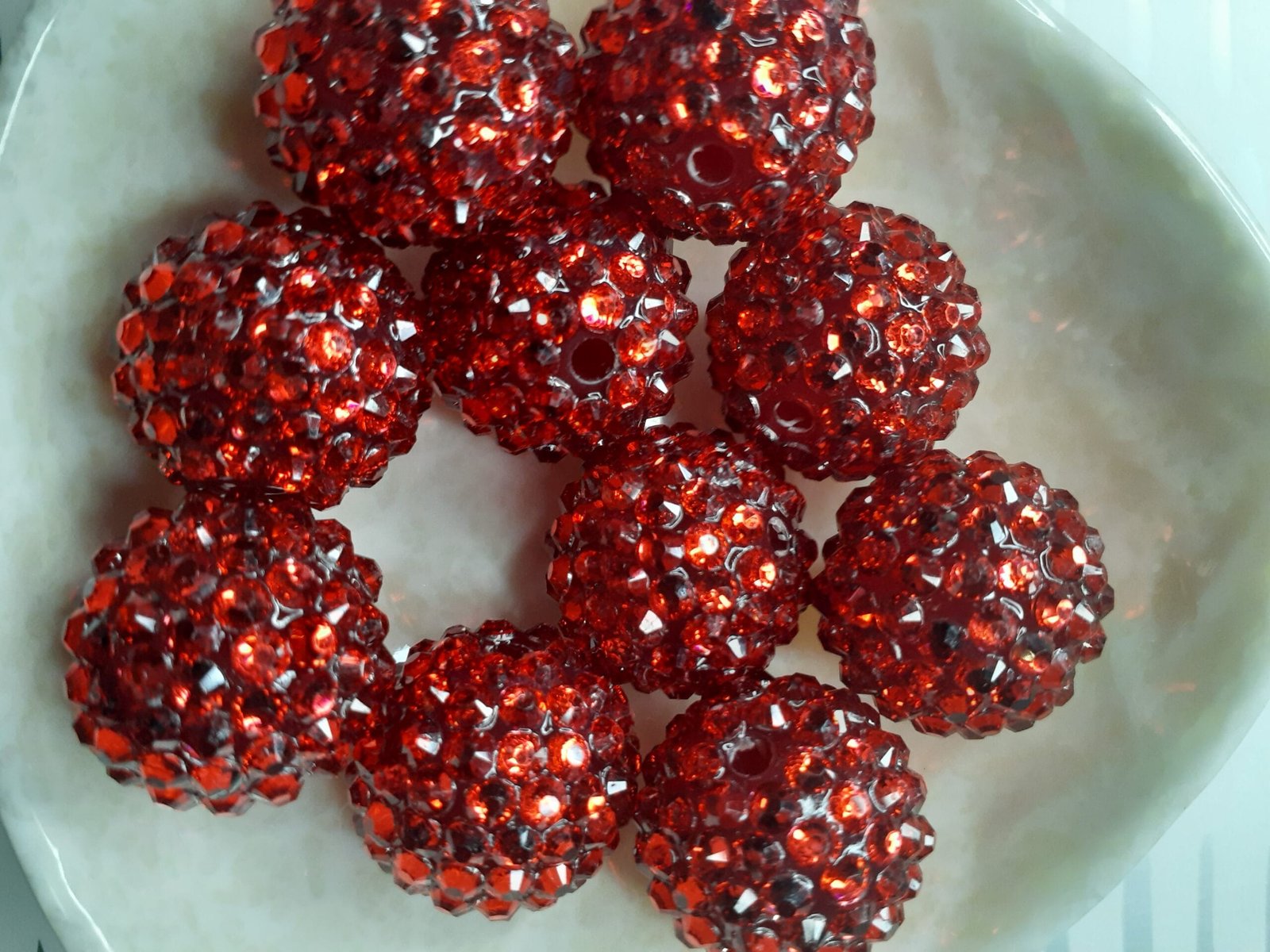 20mm Acrylic Rhinestone, Red – Georgia Bead Company