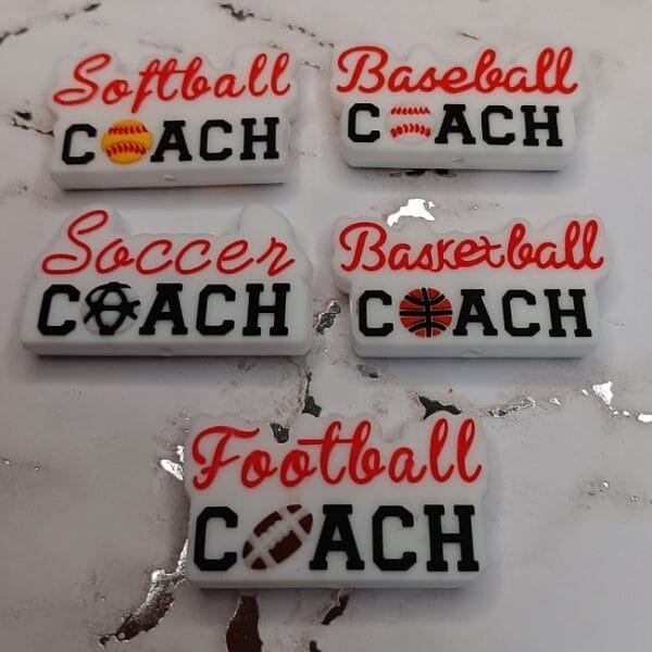 Sports Coach Silicone Focal Bead