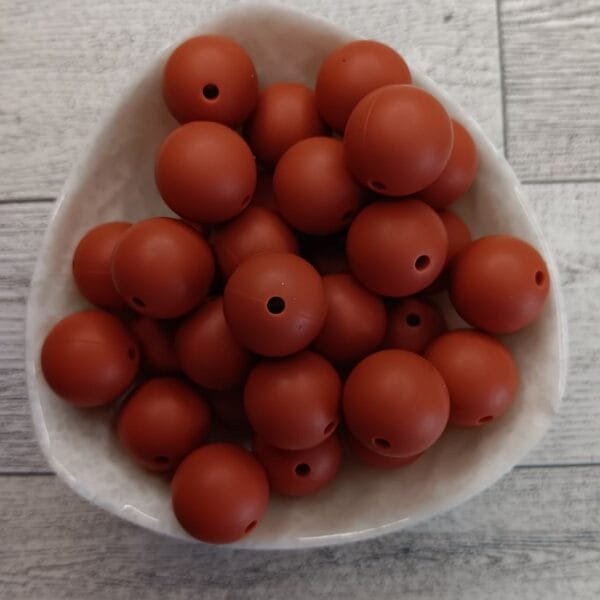 15mm Solid Silicone Bead, Autumn Glaze