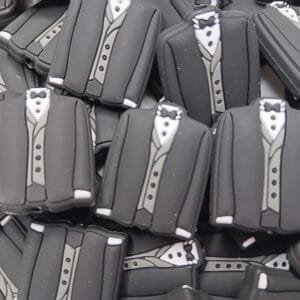 Men's Suit Silicone Focal Bead
