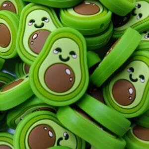Avocado Silicone Focal Bead