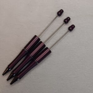 Plum Plastic Beadable Pen