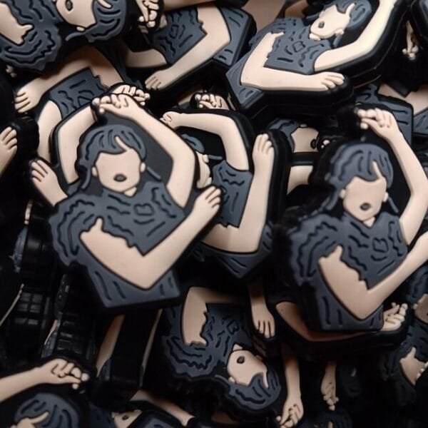 Dancing Girl Silicone Focal Bead