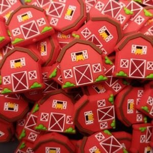Red Barn Silicone Focal Bead