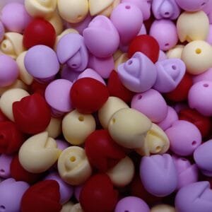 3d Tulip Silicone Focal Bead, Assorted Colors
