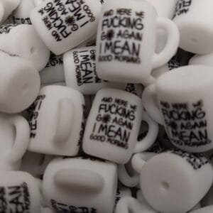 Good Morning Cup Silicone Focal Bead