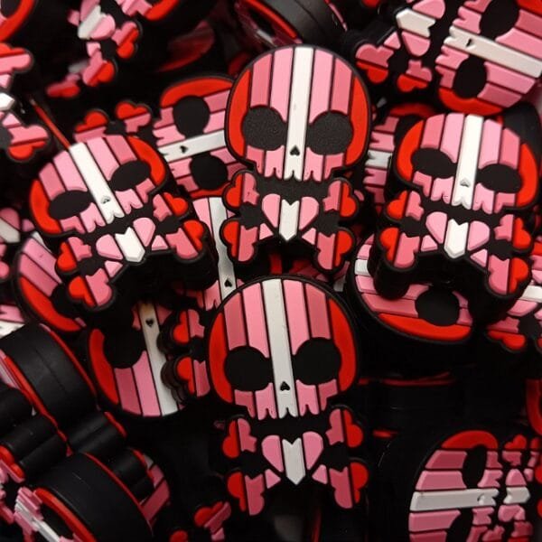 Candy Skull Silicone Focal Bead