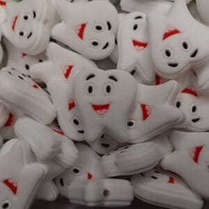 Tooth Silicone Focal Bead