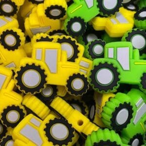 Tractor Silicone Focal Bead, Assorted Colors