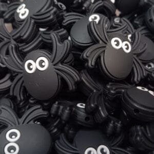 Black Spider Silicone Focal Bead