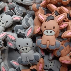 Darla the Donkey Silicone Focal Bead