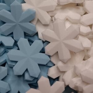 Snowflake Silicone Focal Bead, Assorted Colors