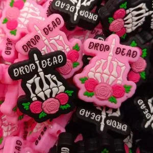 Drop Dead Silicone Focal Bead, Assorted Colors
