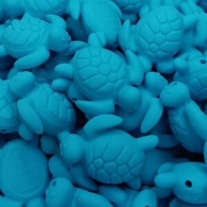 Sea Turtle Silicone Focal Bead, Assorted Colors