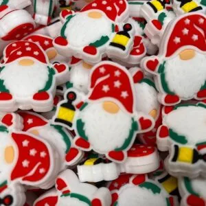 Christmas Lantern Gnome Silicone Focal Bead