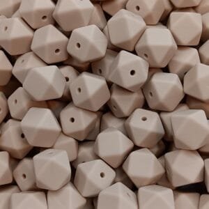 14mm Hexagon Silicone Bead, Navajo White