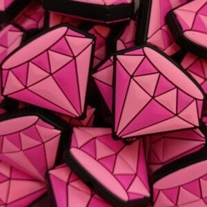 Pink Diamond Silicone Focal Bead