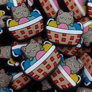 Sophie the Basket Kitty Soft PVC Focal Bead, Custom Collab
