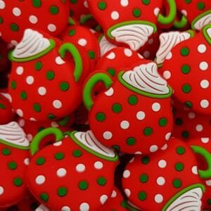 Christmas Latte Silicone Focal Bead