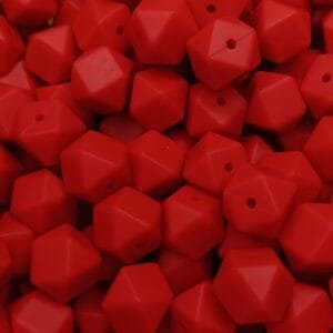 14mm Hexagon Solid, Scarlet Red