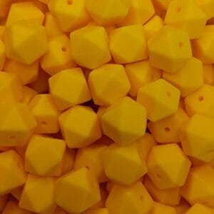 14mm Hexagon Solid, Yellow