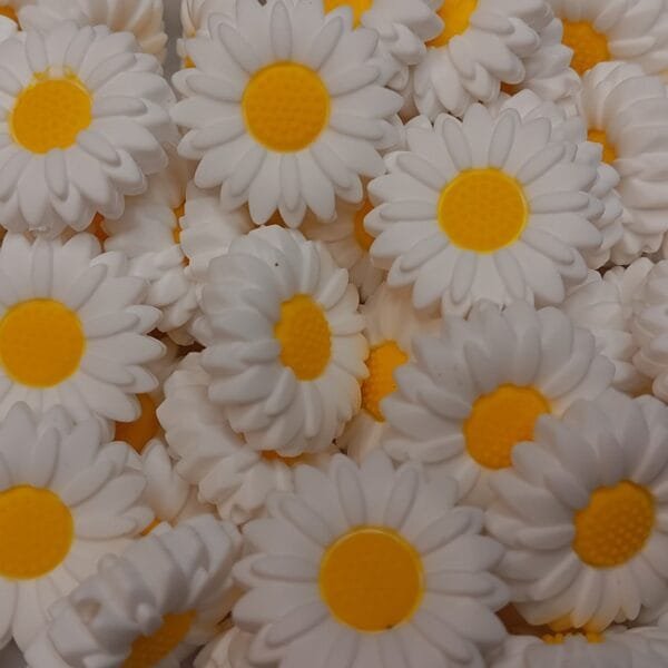 Classic Daisy Silicone Focal Bead