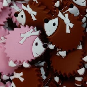 Hedgehog Silicone Focal Bead, Assorted Colors