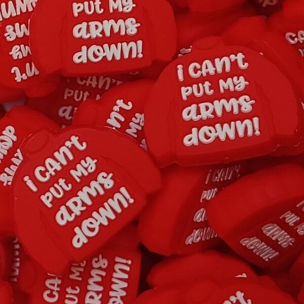 I Can't Put My Arms Down Silicone Focal Bead