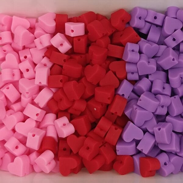 15mm Solid Heart, Assorted Colors