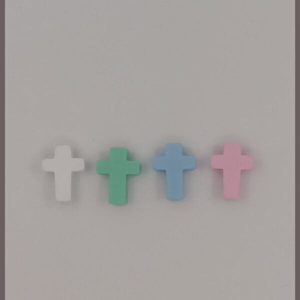Mini Cross Silicone Focal Bead