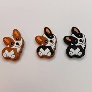 Corgi Silicone Focal Bead, Assorted Colors