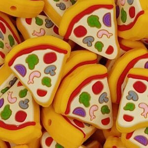 Pizza Silicone Focal Bead