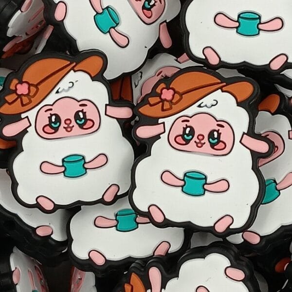 Lola the Lamb Silicone Focal Bead