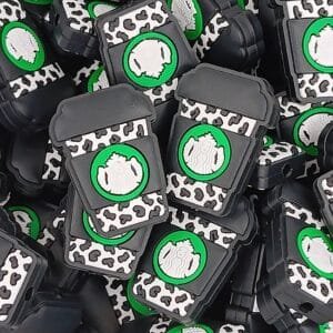Star Coffee Cow Cup Silicone Focal Bead