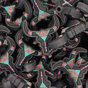 Aztec Longhorn Silicone Focal Bead