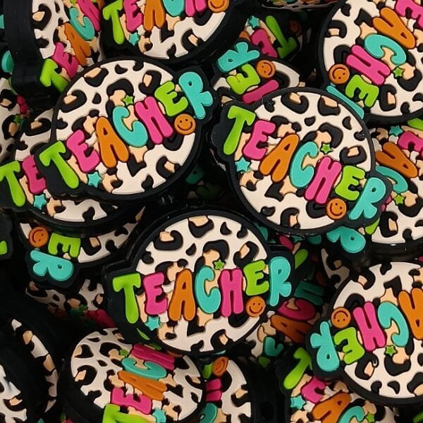 Leopard Teacher Silicone Focal Bead