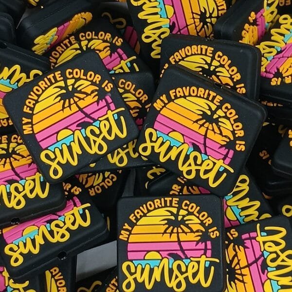 My favorite color is sunset Silicone Focal Bead