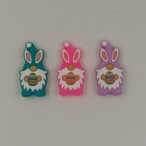 Easter Gnome Silicone Focal Bead, Assorted Colors