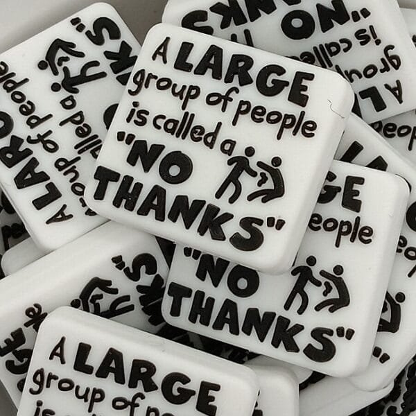 No Thanks Silicone Focal Bead
