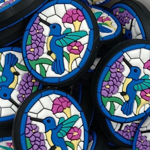 Hummingbird Silicone Focal Bead