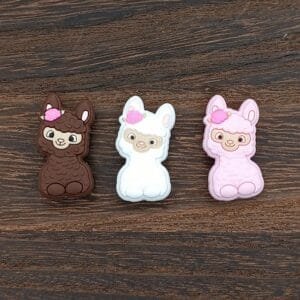 Alpaca Silicone Focal Bead, Assorted Colors