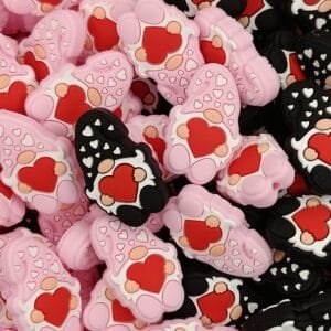 Love Gnome Silicone Focal Bead, Assorted Colors