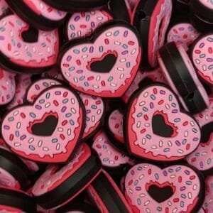 Heart with Sprinkles Soft PVC Bead