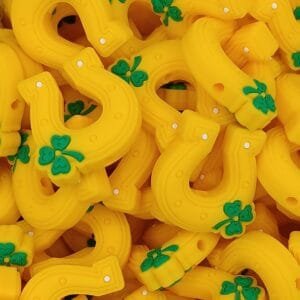 Lucky Horseshoe Silicone Focal Bead
