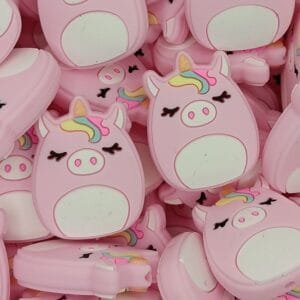 Squish Unicorn Silicone Focal Bead
