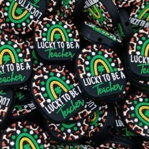 Lucky Teacher Silicone Focal Bead