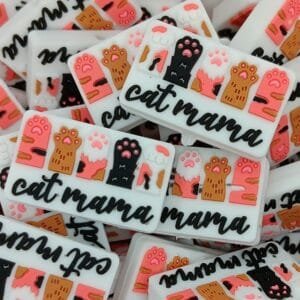 Cat Mama Paws Silicone Focal Bead